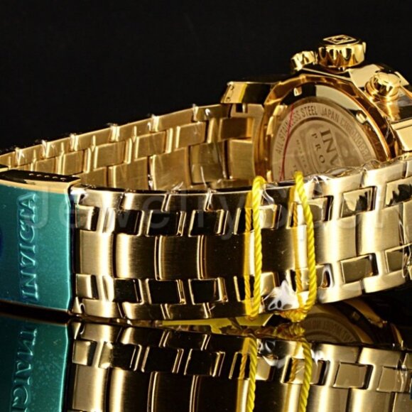 NEW Invicta Pro Diver SCUBA 48MM Black, Gold Dial Quartz - Picture 9 of 9